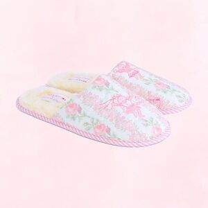 NWT Love Shack Fancy and Roller Rabbit Heirloom Monkey Quilted Slippers Viral